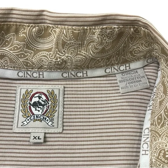 Cinch Mens Size Long Sleeve Button Up Casual Western Shirt Size XL - Picture 5 of 10